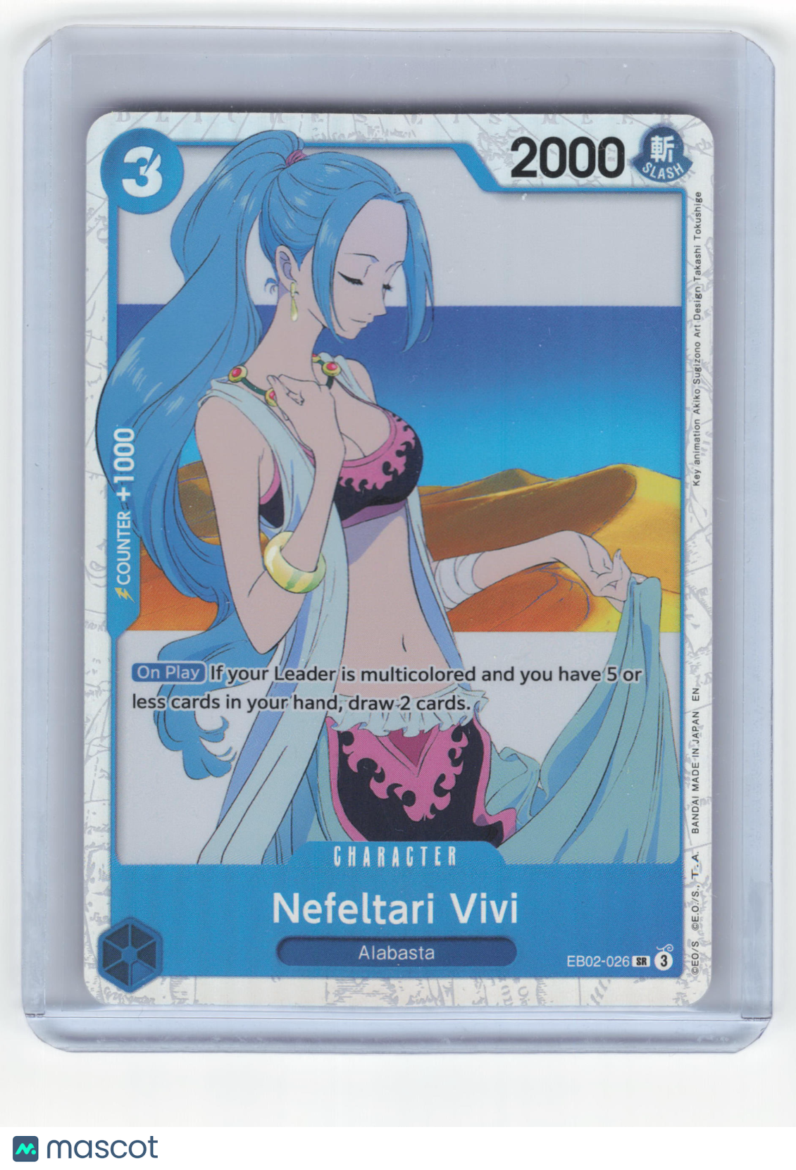 2025 One Piece Nefeltari Vivi Anime 25th Collection Super Rare Foil #EB02-026