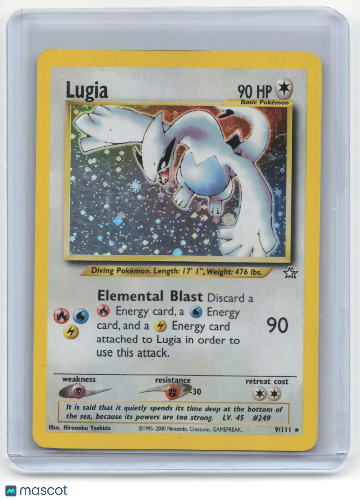 2000 Pokemon Lugia Neo Genesis #9/111 Mod Played Holo