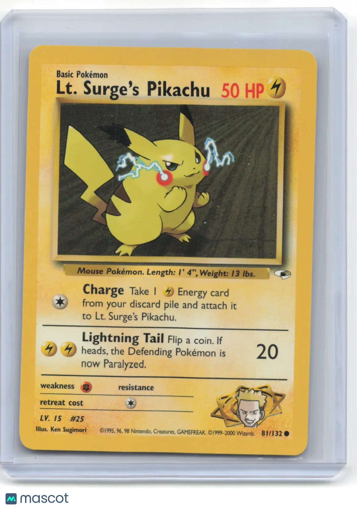 2000 Pokemon TCG Lt. Surge's Pikachu Gym Heroes #81/132 - Papa Joey's Collectibles