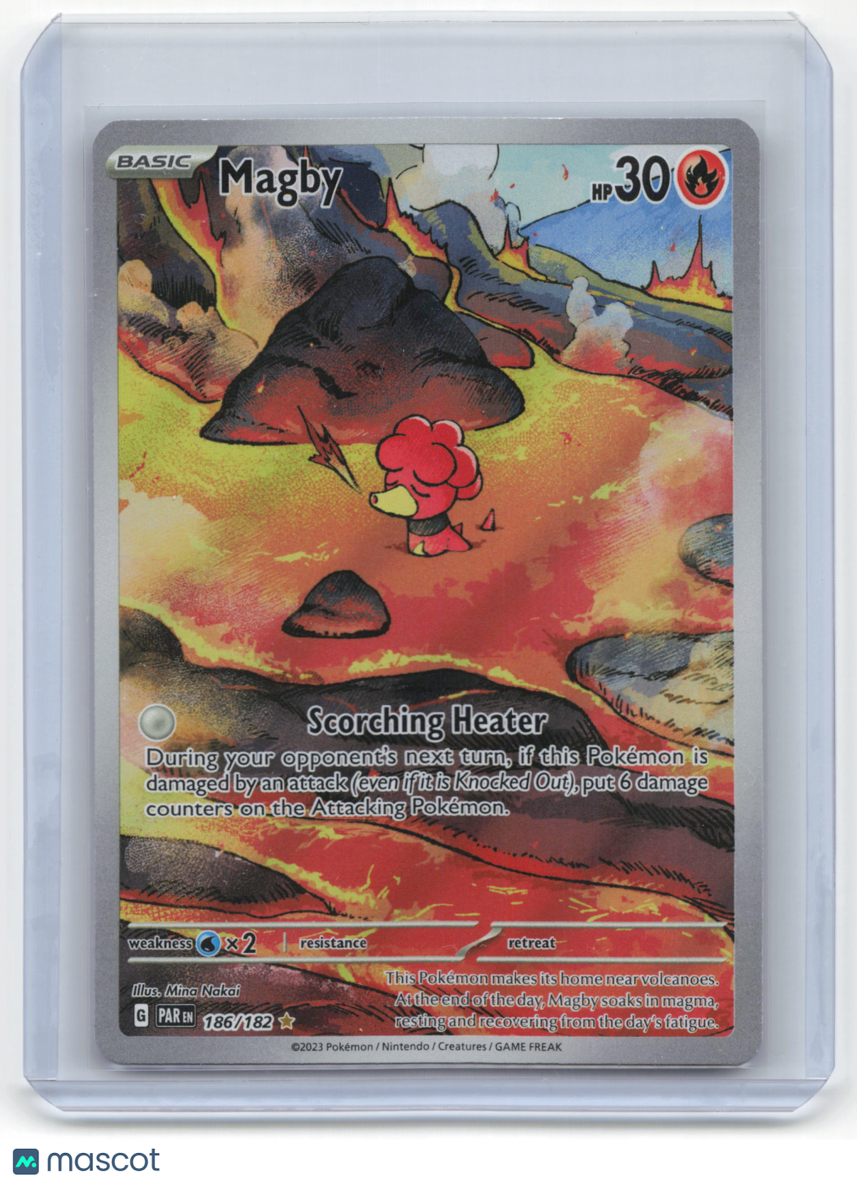 2023 Pokemon Magby Paradox Rift #186/182 Near Mint