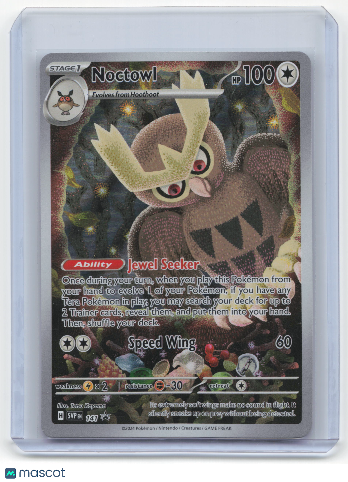 2024 Pokemon Noctowl Stellar Crown #141/162 Near Mint