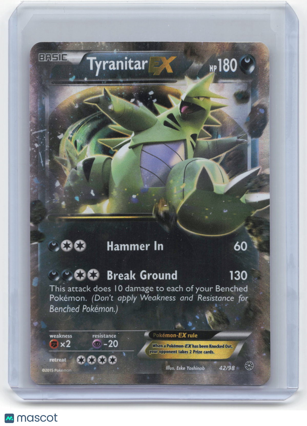2015 Pokemon Tyranitar EX Ancient Origins #42/98 Near Mint