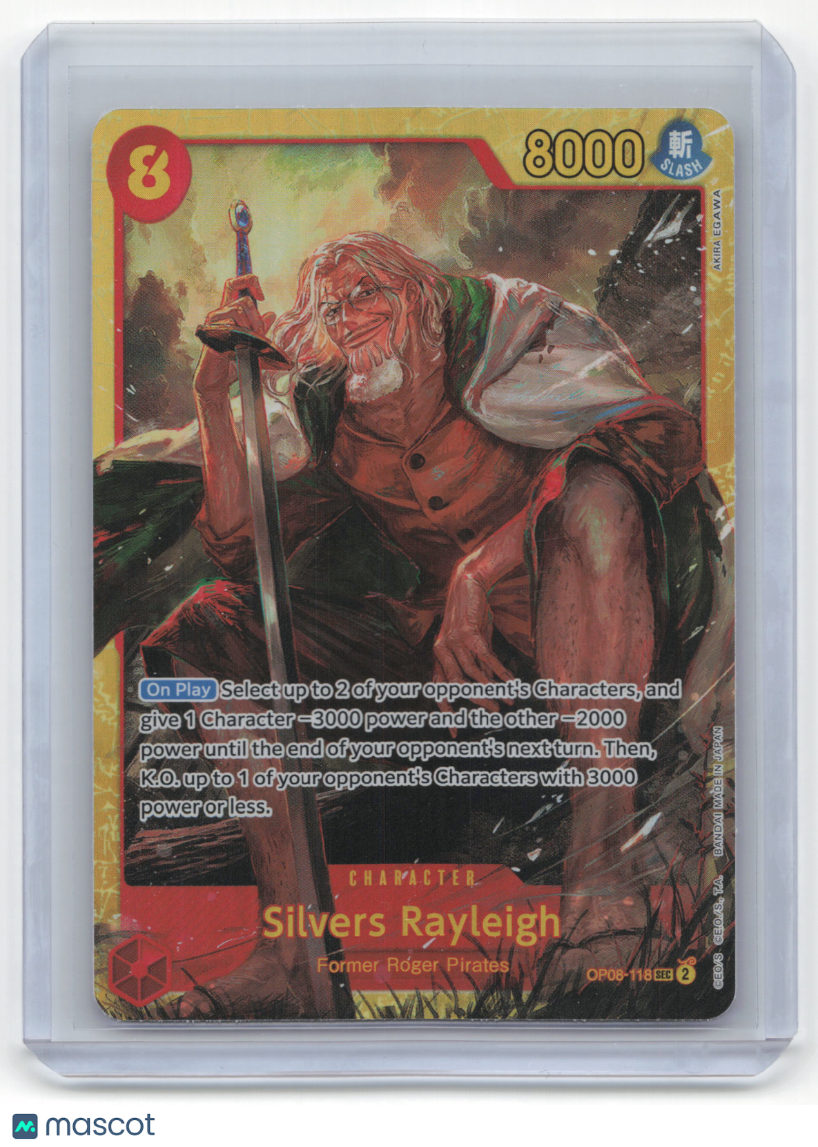 2023 One Piece Card Game Silvers Rayleigh Two Legends #OP08-118