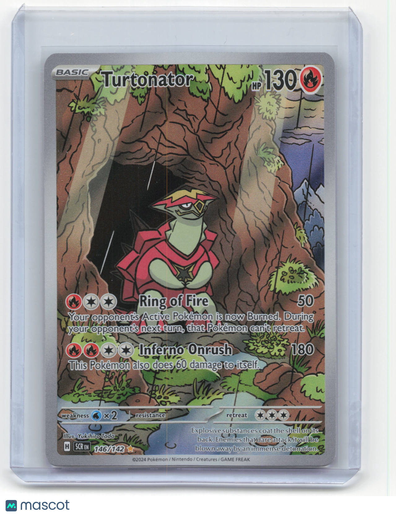 2024 Pokemon Turtonator Stellar Crown #146/142 Illustration Rare Near Mint