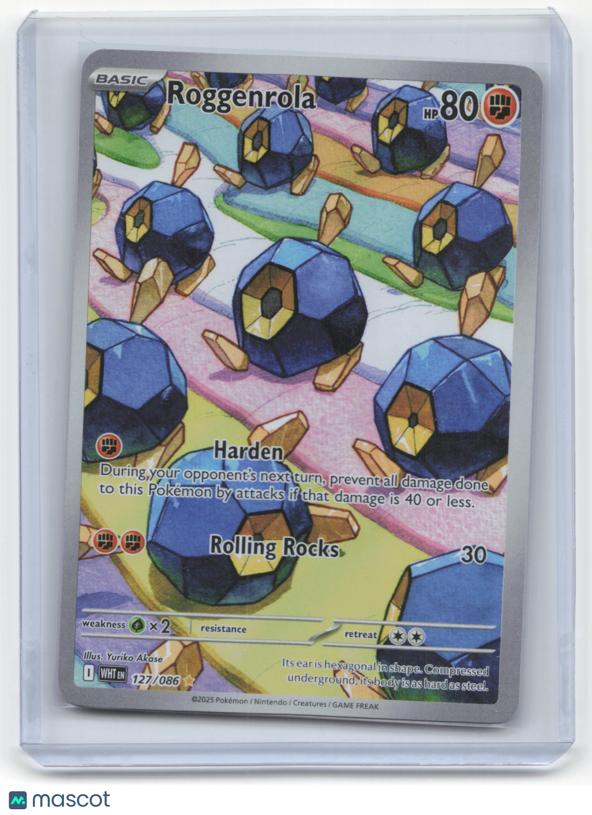 2025 Pokemon Roggenrola White Flare #127/86 Near Mint