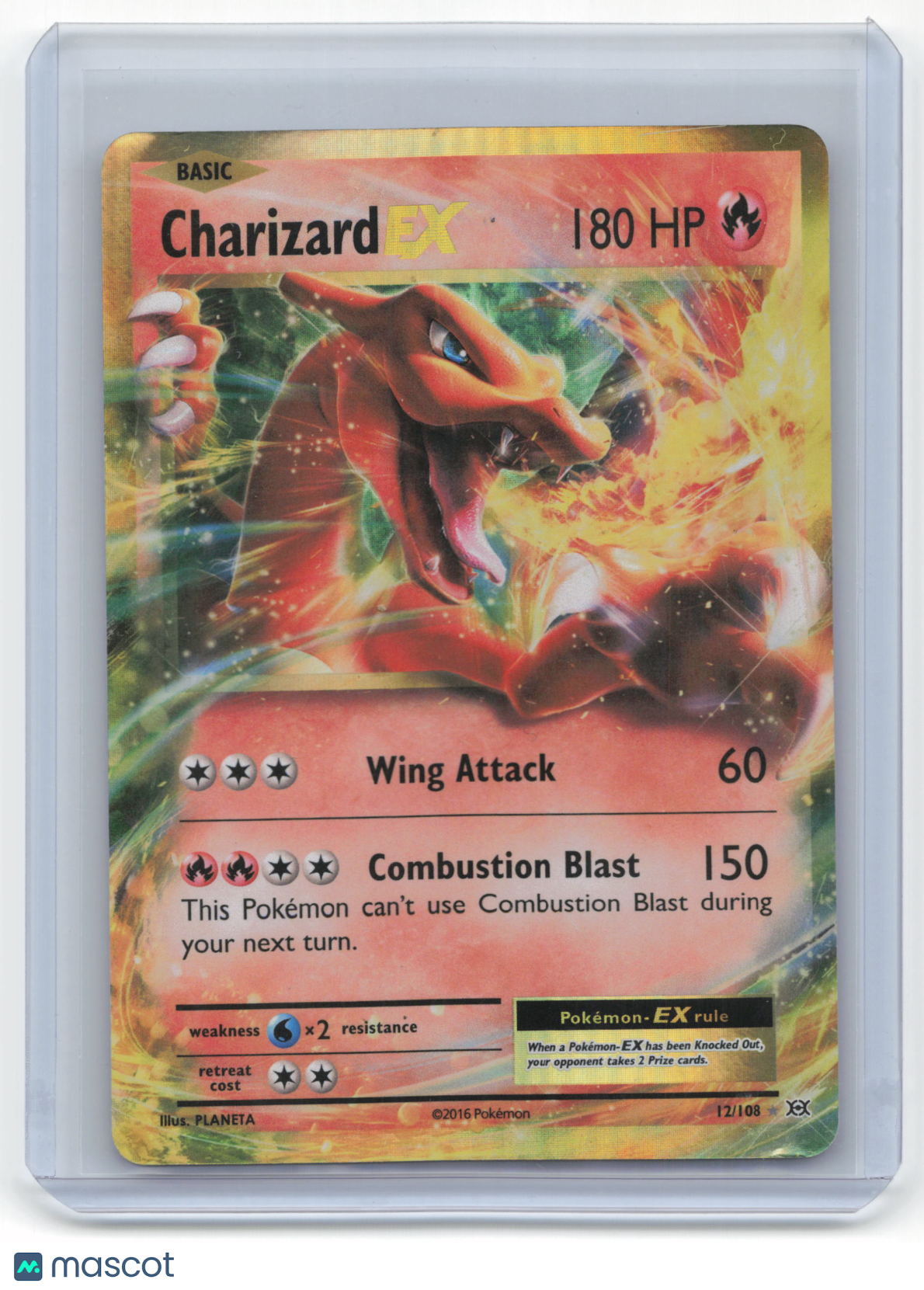 2016 Pokemon Charizard EX Evolutions #12/108 Damaged