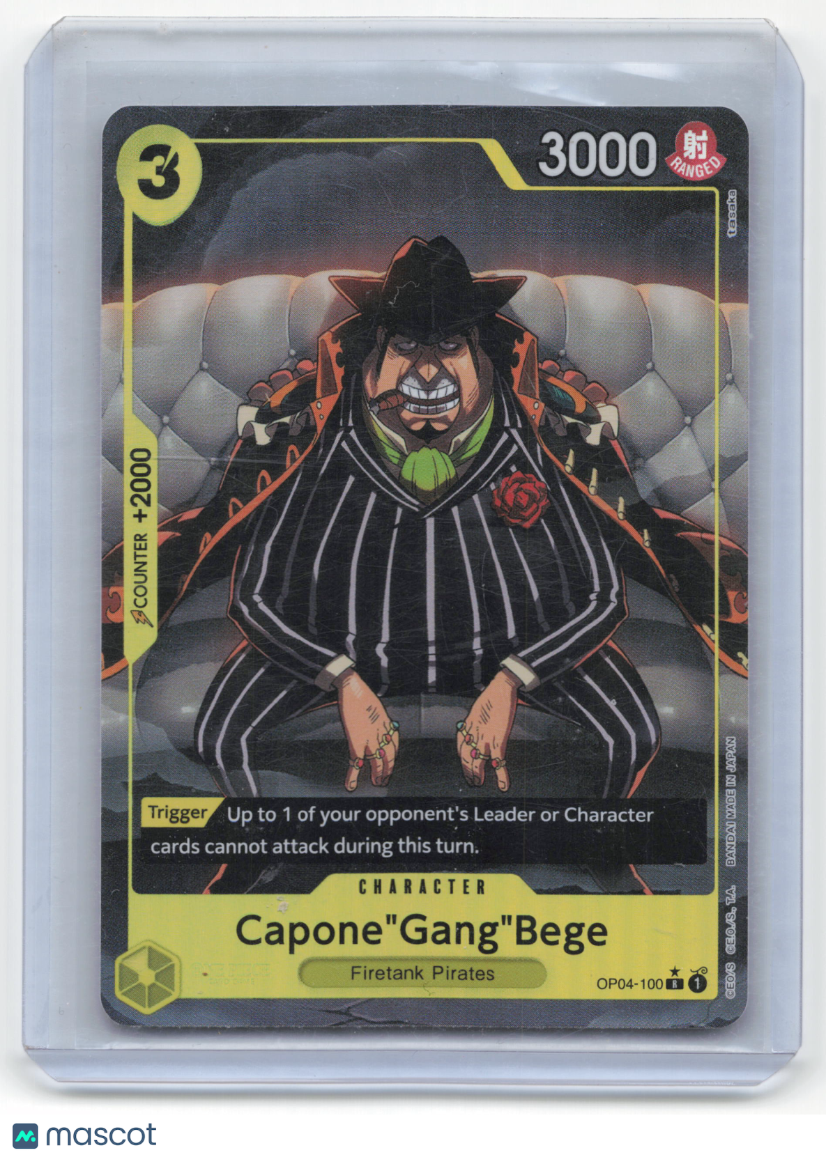 2023 One Piece Capone 'Gang' Bege Kingdoms of Intrigue #OP04-100 Near Mint