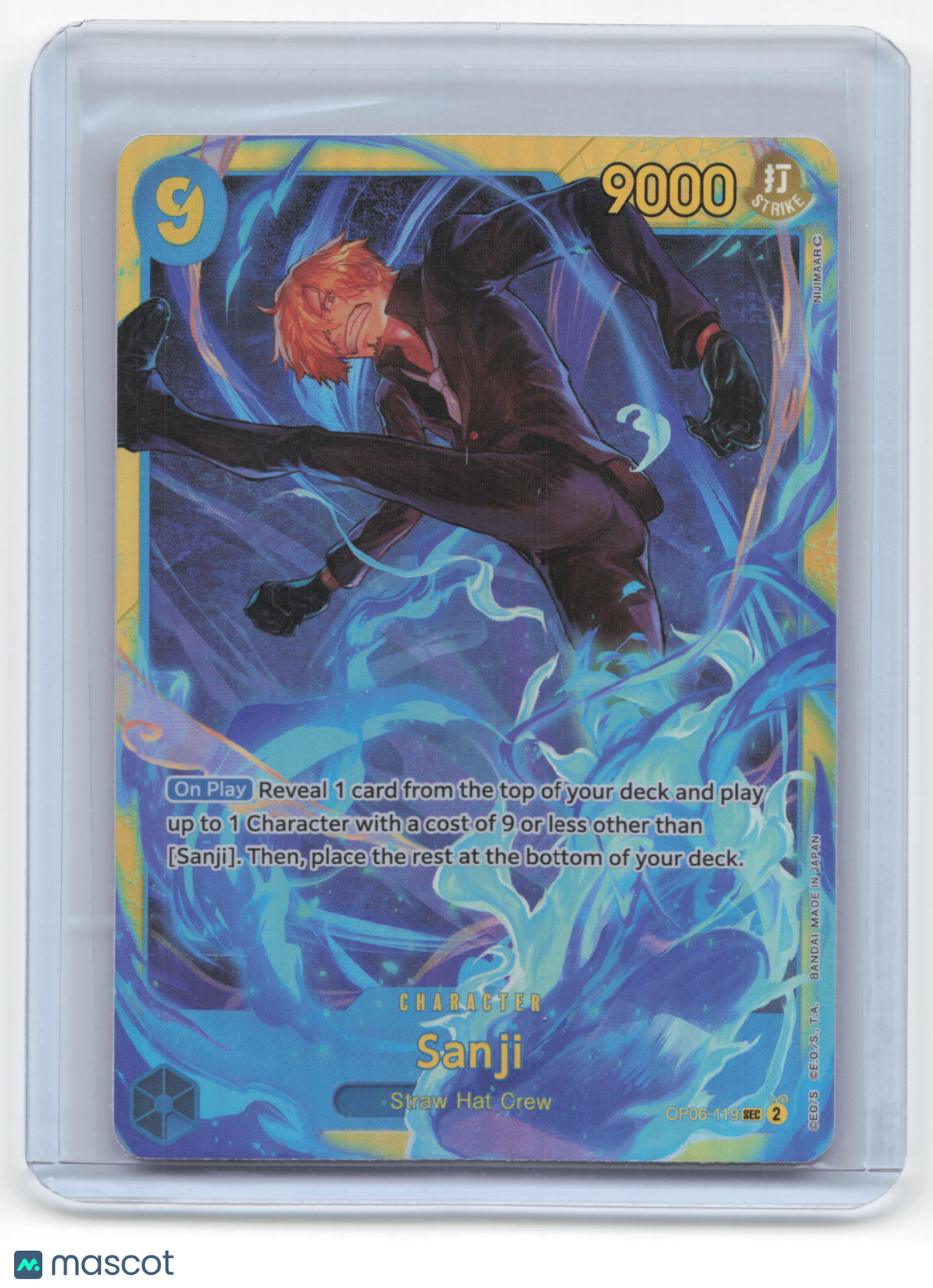 2024 One Piece Card Game Sanji Wings of the Captain #OP06-119 Near Mint