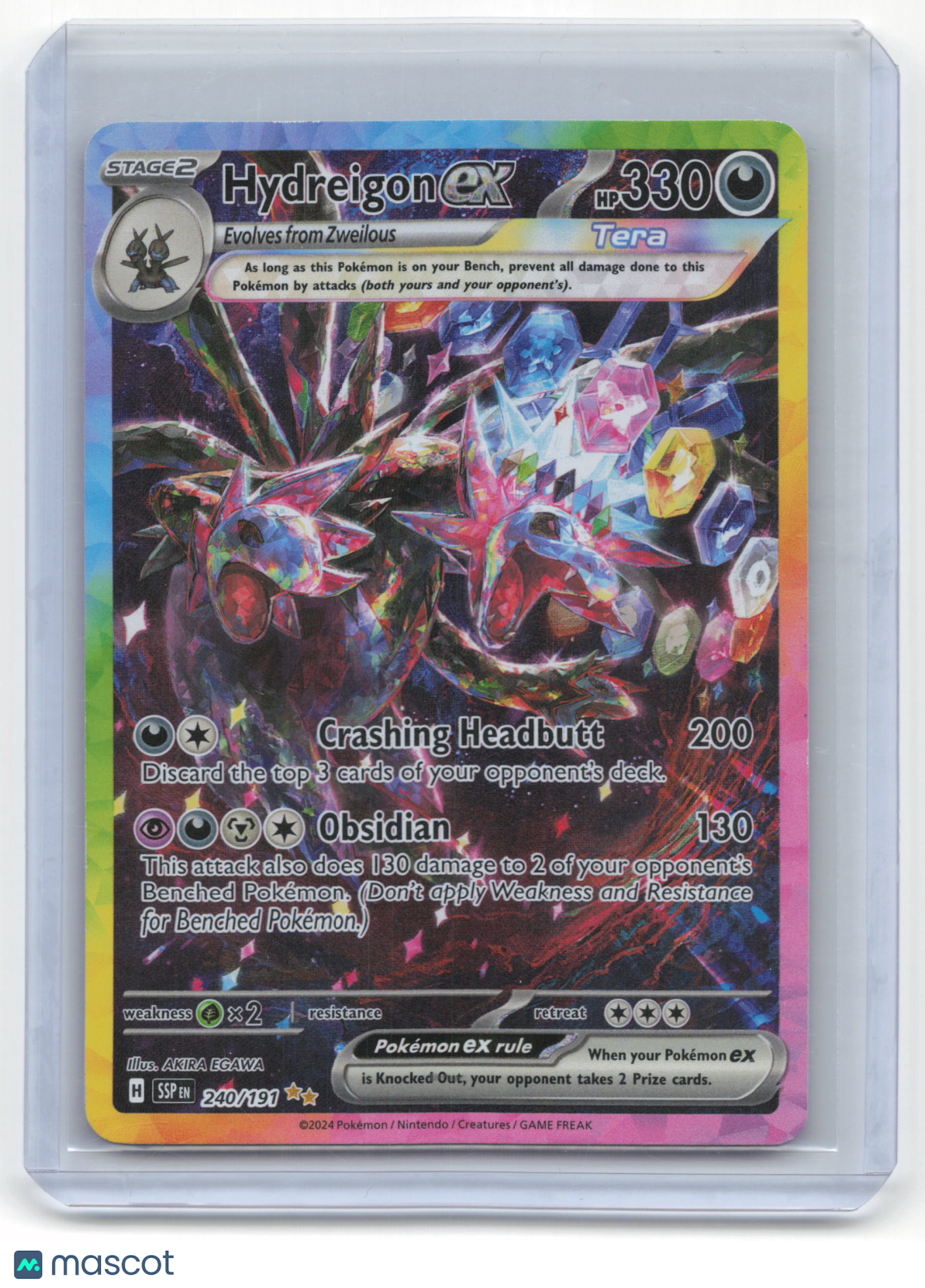 2024 Pokemon Hydreigon EX Surging Sparks #240/191 Near Mint