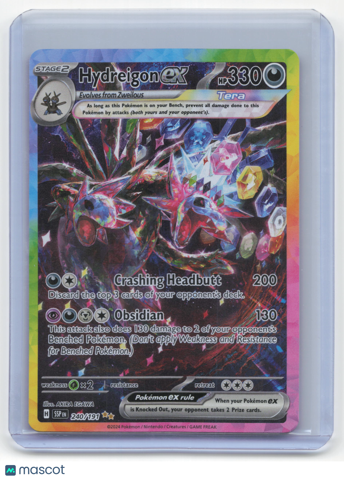 2024 Pokemon Hydreigon EX Surging Sparks #240/191 Near Mint