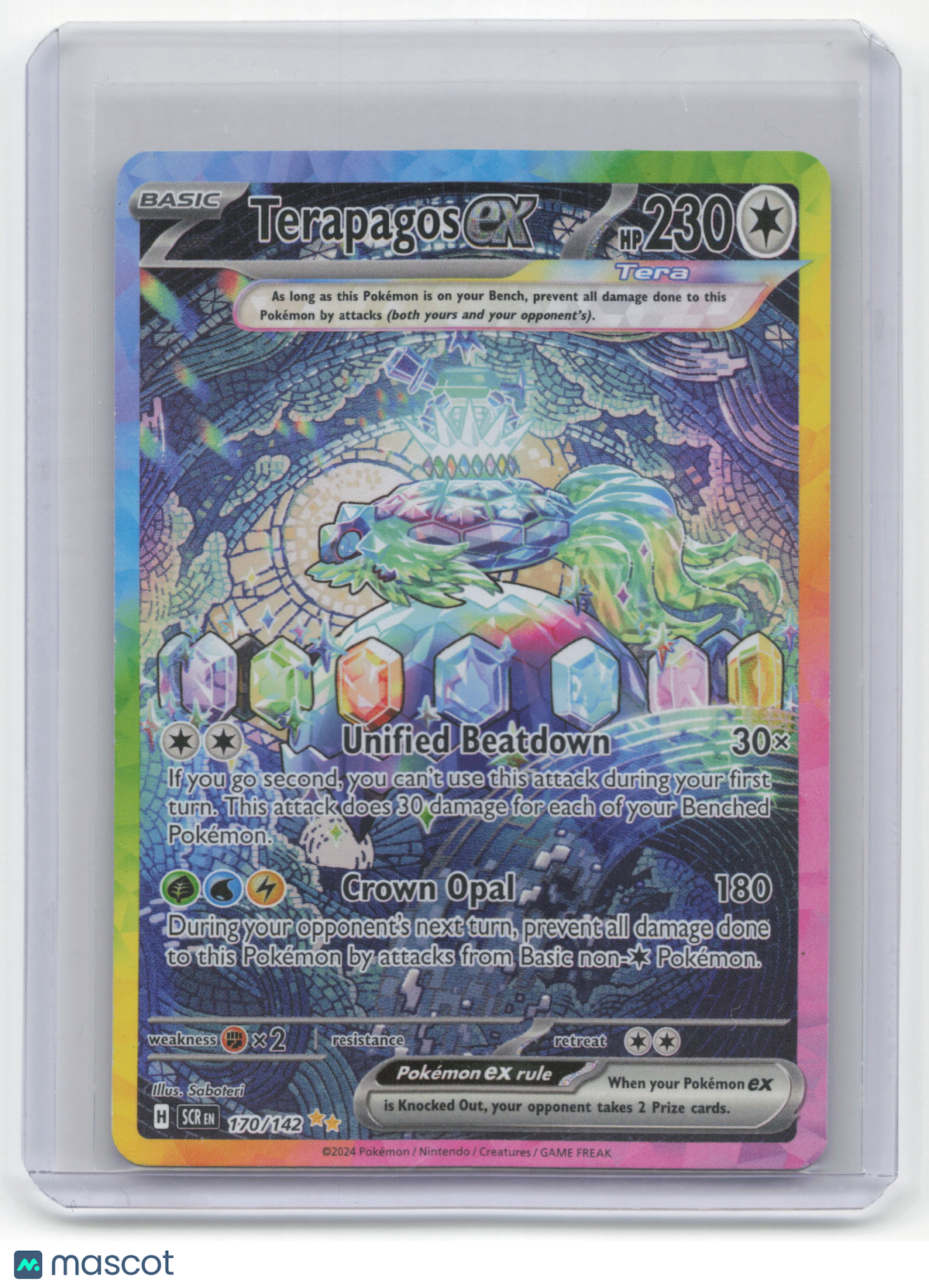 2024 Pokemon Terapagos EX Stellar Crown #170/142 Near Mint