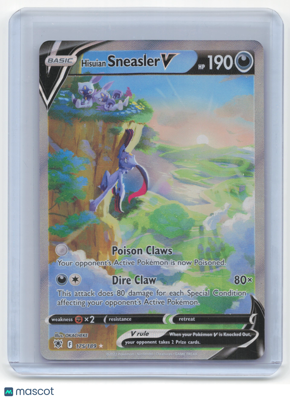 2022 Pokemon Hisuian Sneasler V Astral Radiance #175/189 Near Mint
