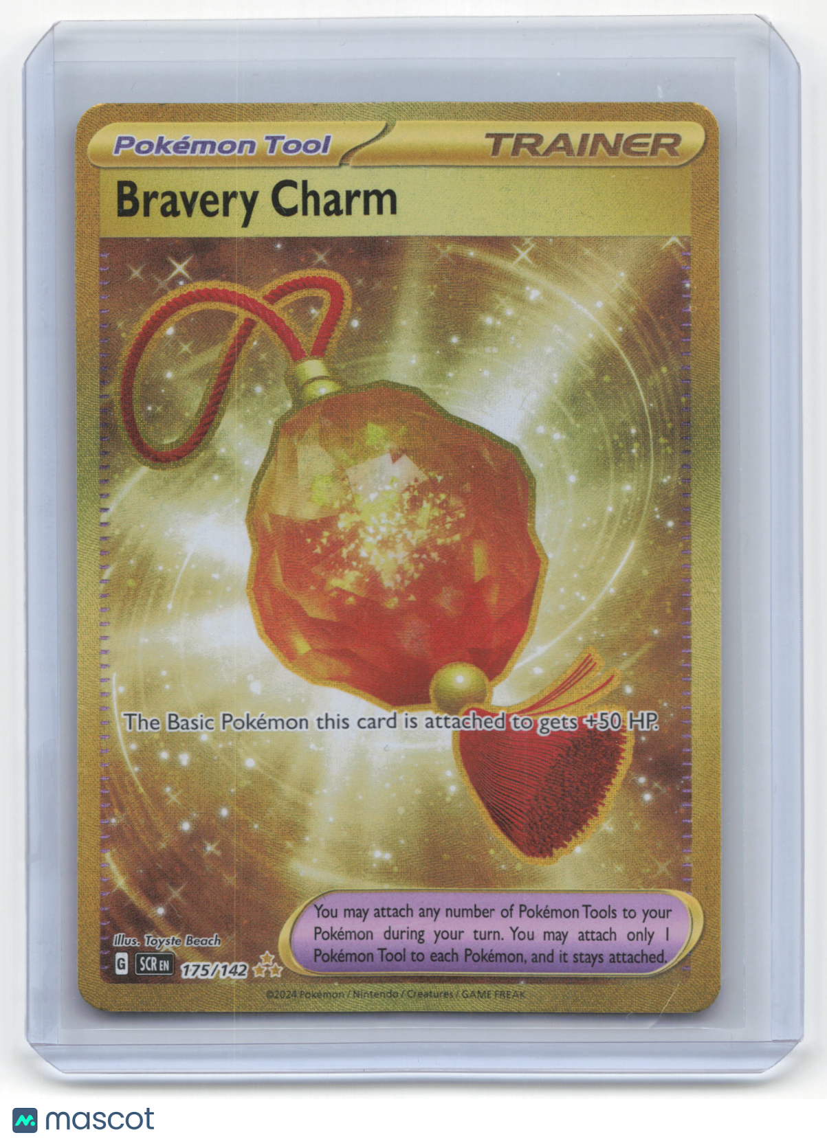 2024 Pokemon Bravery Charm Stellar Crown #175/142 Near Mint