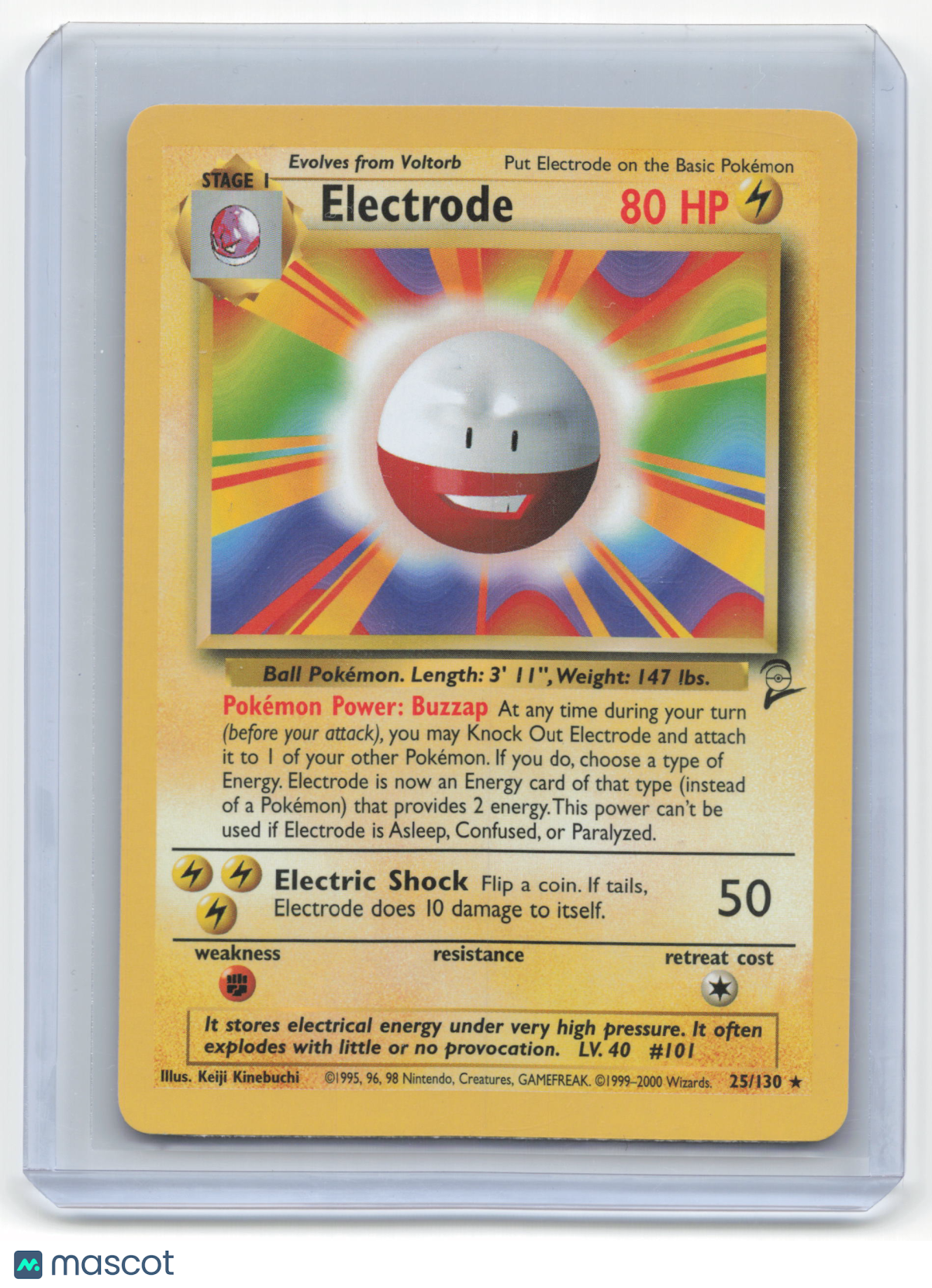 2000 Pokemon Electrode Base Set 2 #25/130 Near Mint