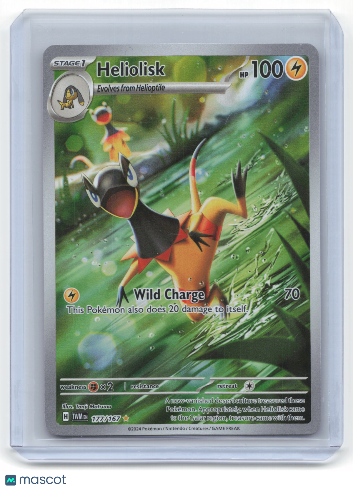 2024 Pokemon Heliolisk Twilight Masquerade #177/167 Near Mint