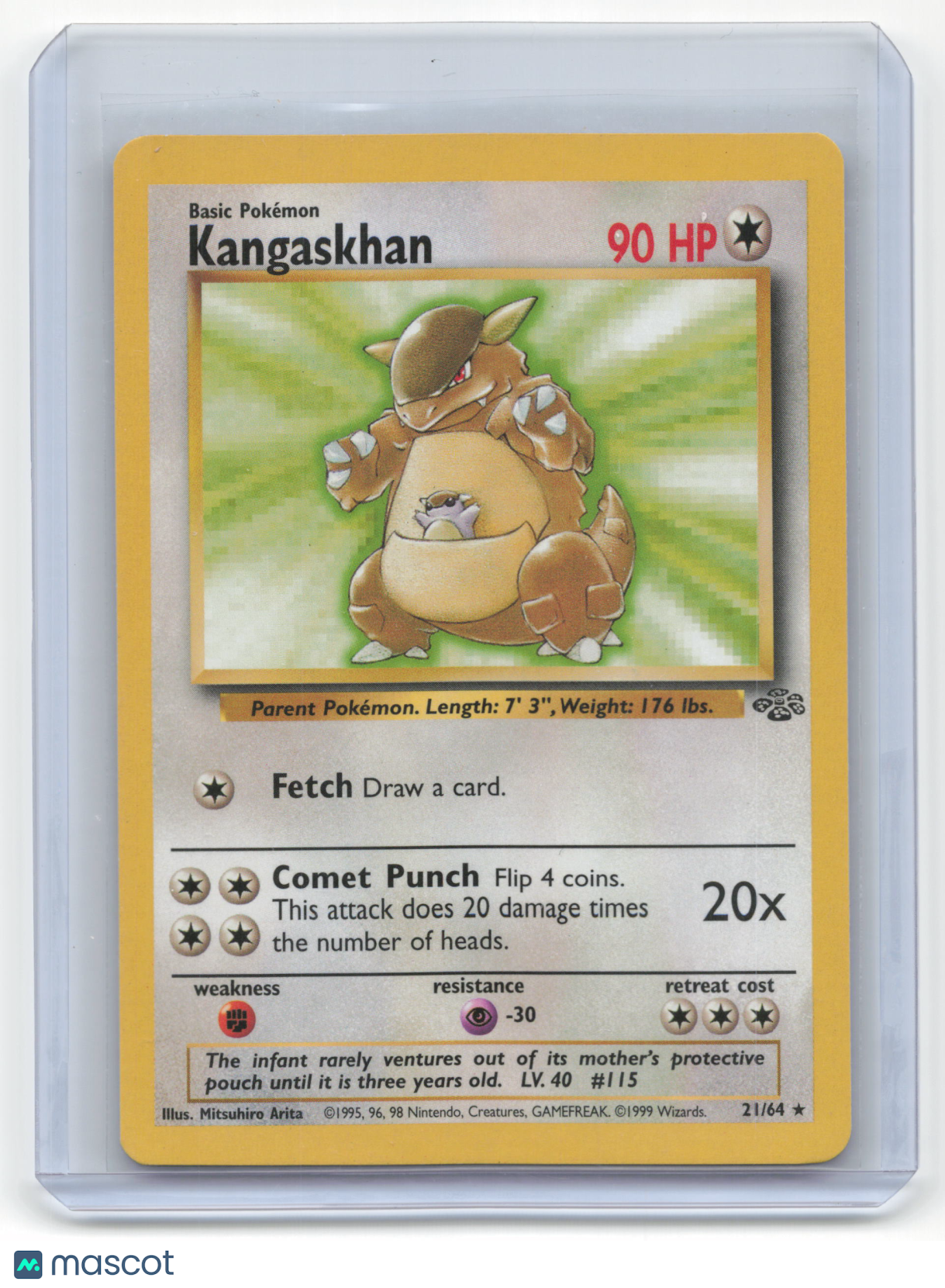 1999 Pokemon Kangaskhan Jungle #21/64 Near Mint