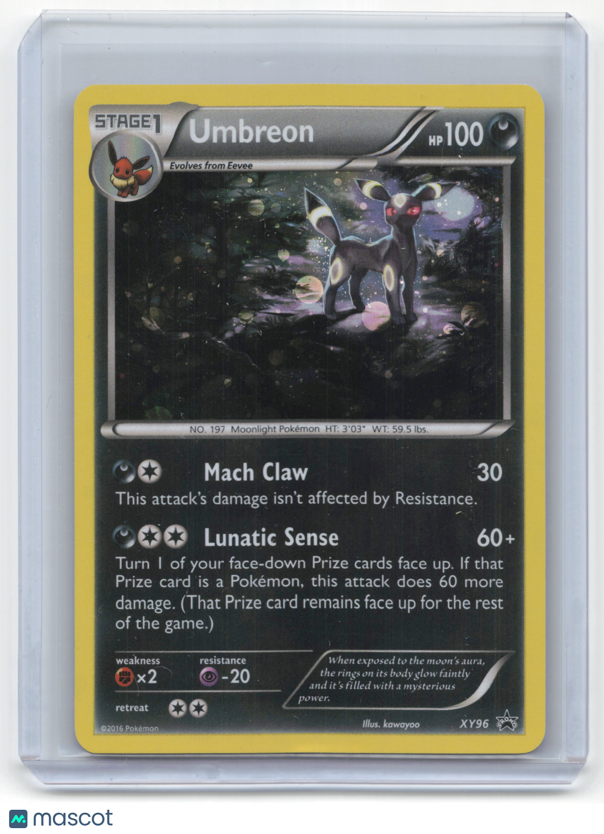 2016 Pokemon Umbreon XY Black Star Promos #XY96 (Swirl) Near Mint