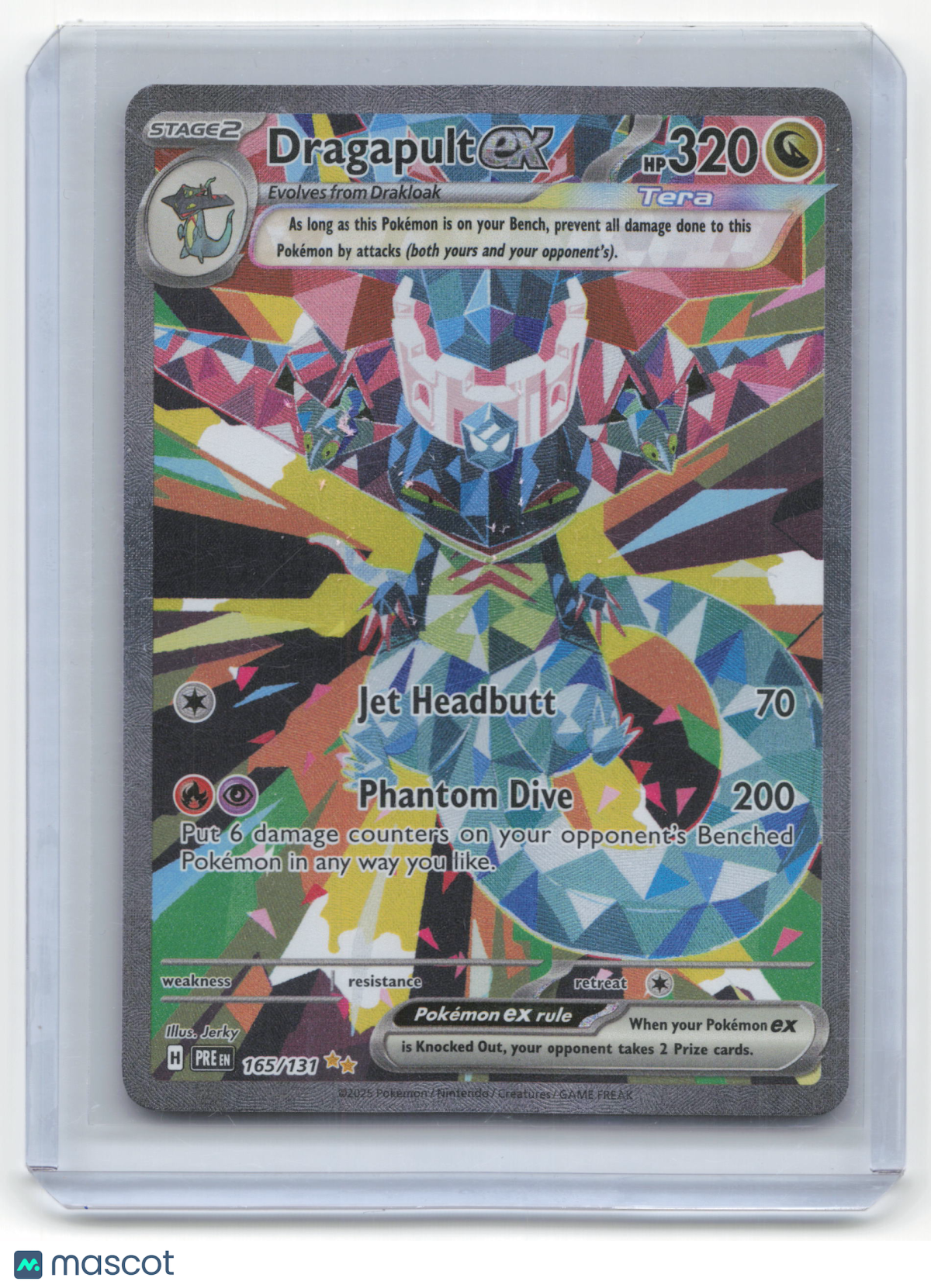 2025 Pokemon Dragapult EX Prismatic Evolutions #165/131 Near Mint