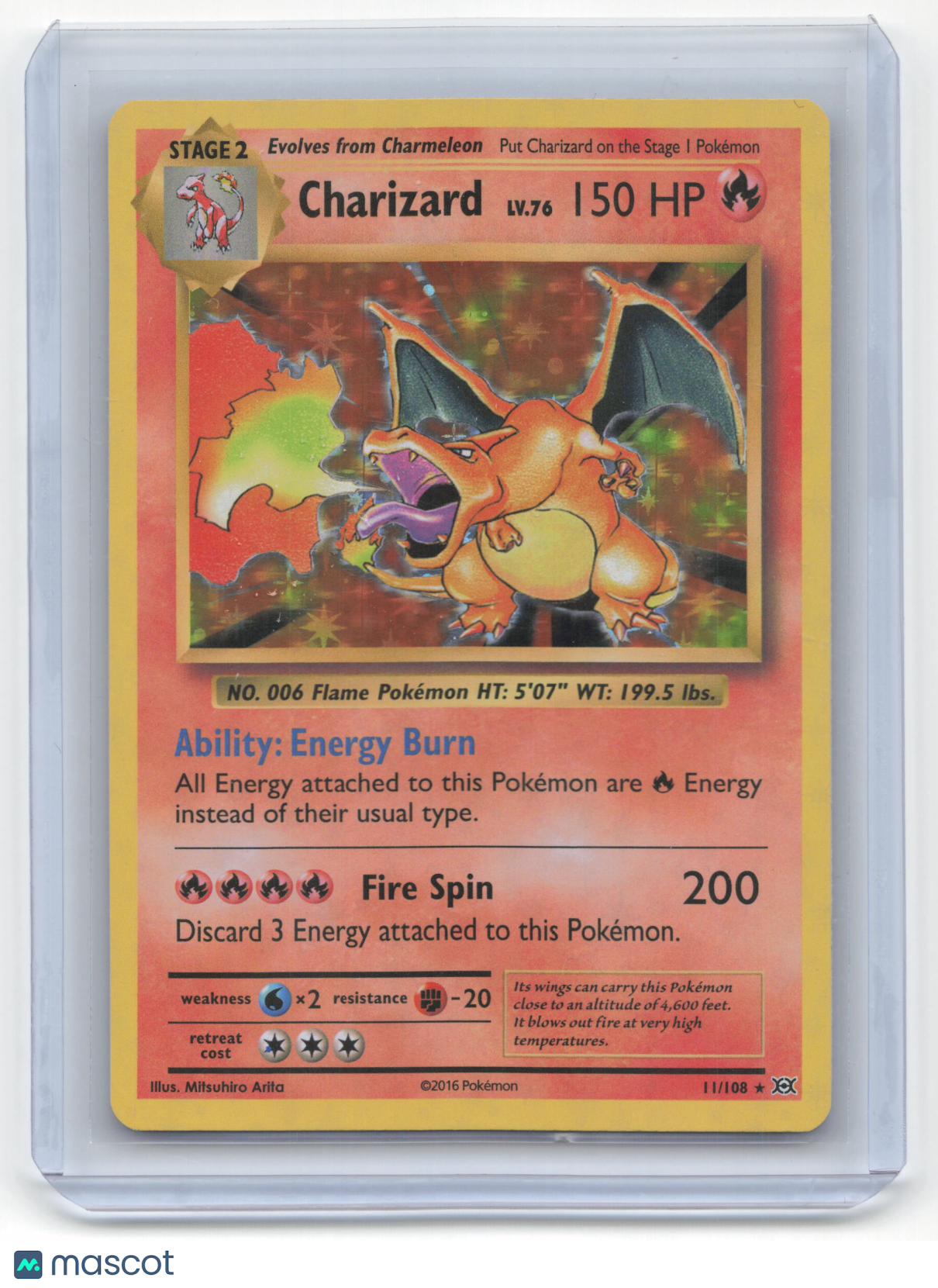 2016 Pokemon Charizard Evolutions #11/108 Lightly Played