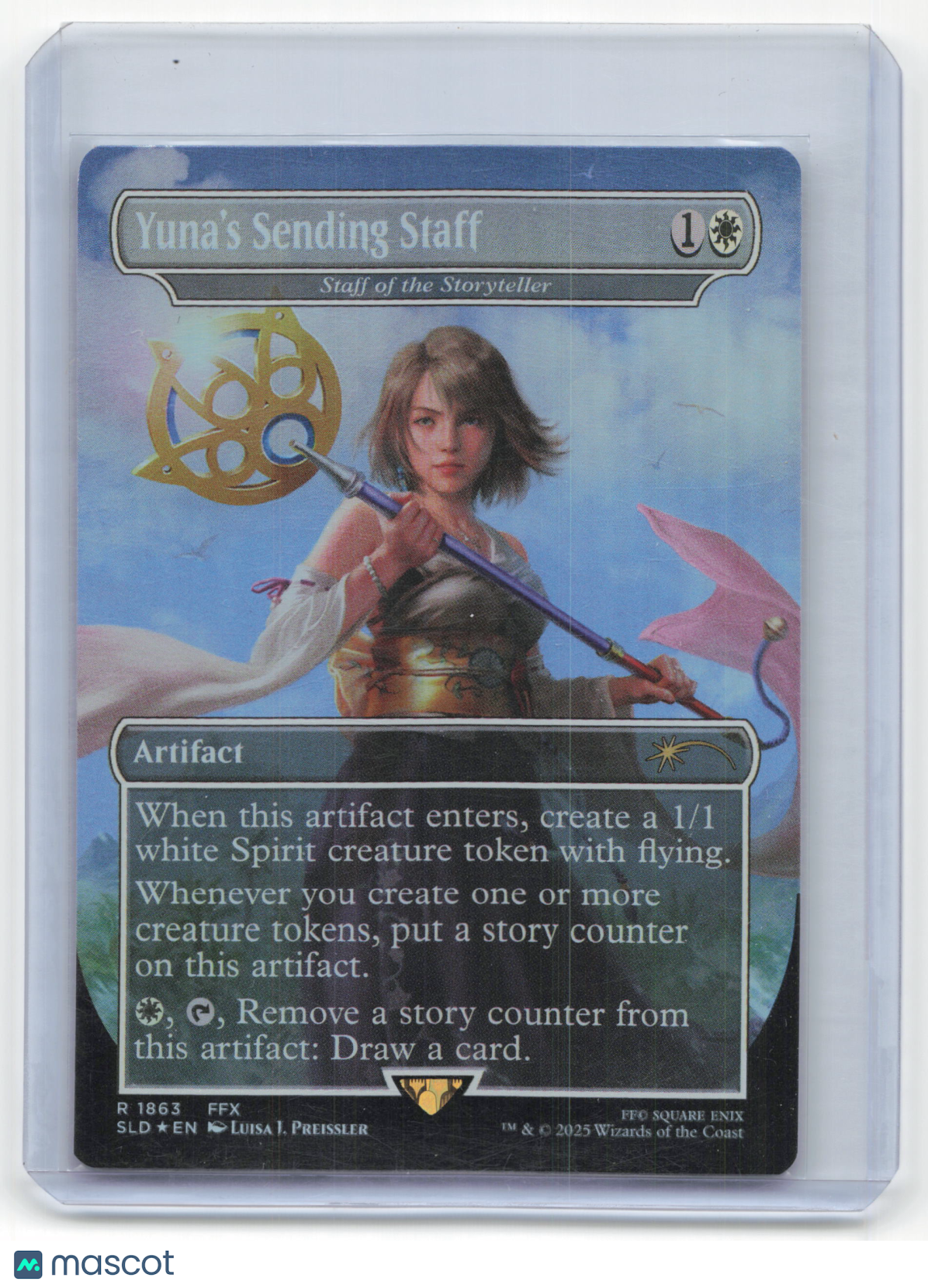 2023 Magic: The Gathering Yuna's Sending Staff Secret Lair #1863 Near Mint