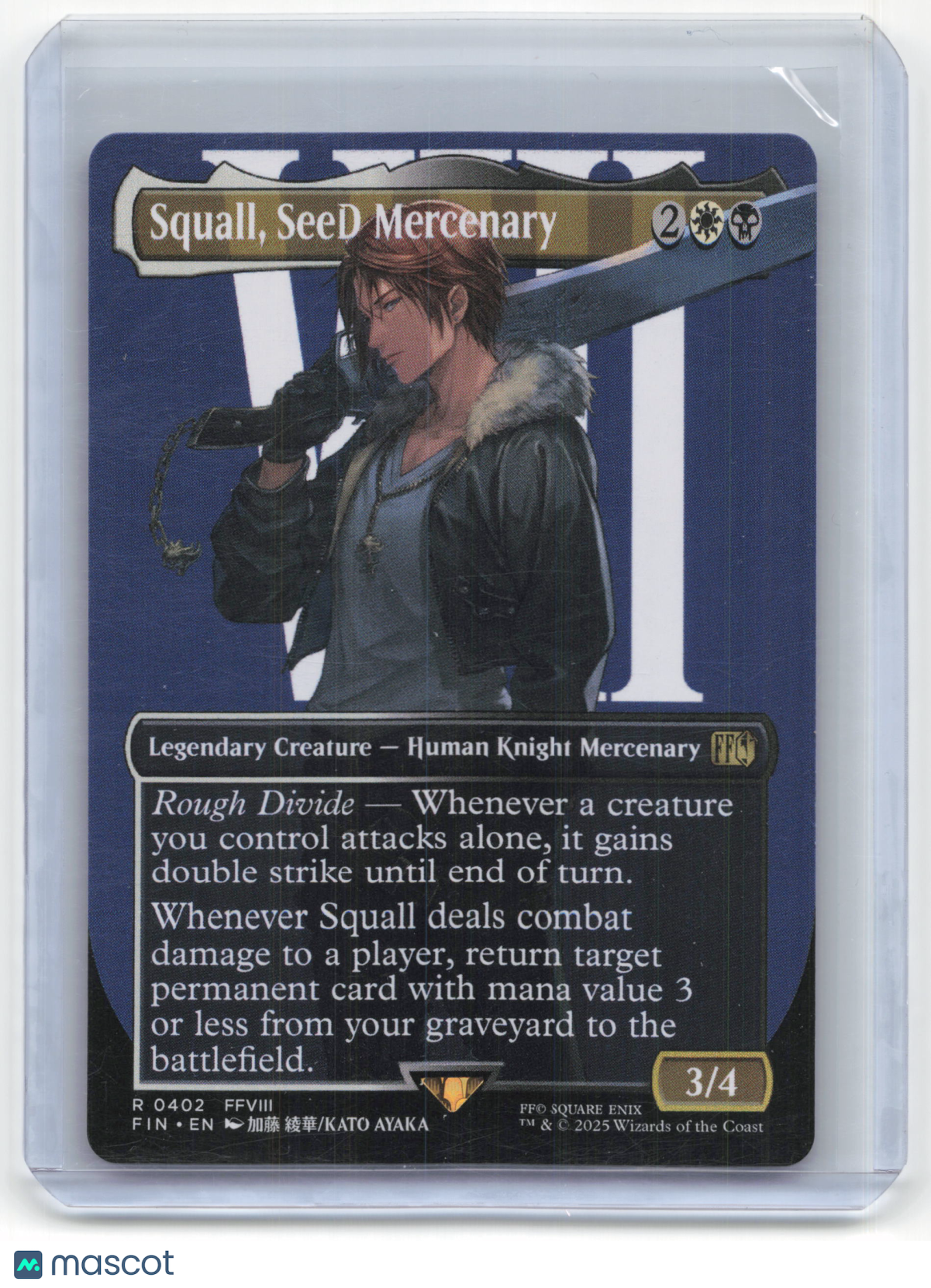 2025 Magic: The Gathering Squall, SeeD Mercenary Final Fantasy #0402 Borderless