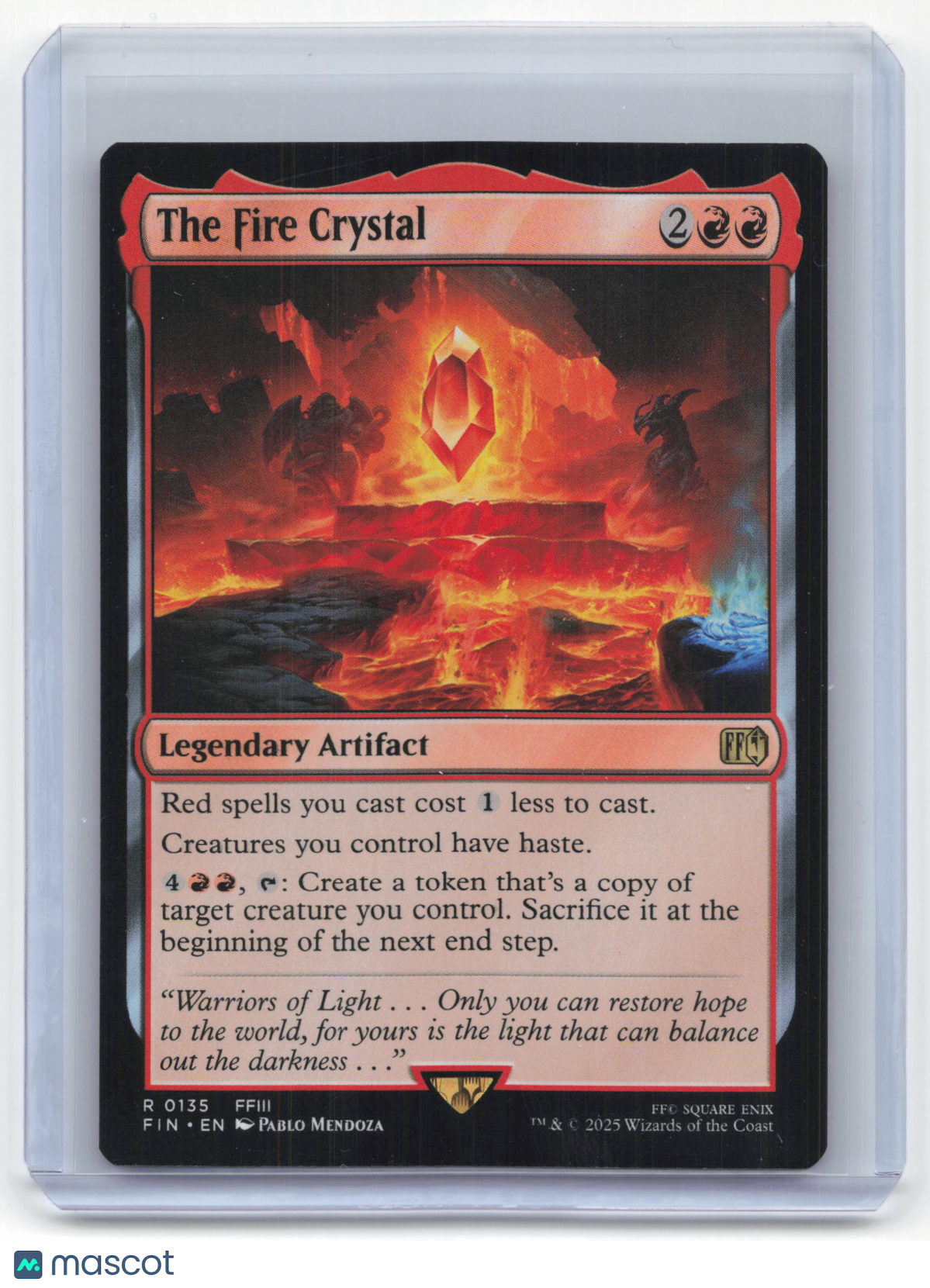 2025 Magic: The Gathering The Fire Crystal Final Fantasy #0135 Near Mint