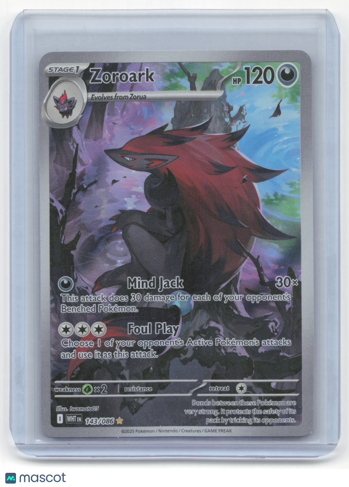 2025 Pokemon Zoroark White Flare #143/86 NM