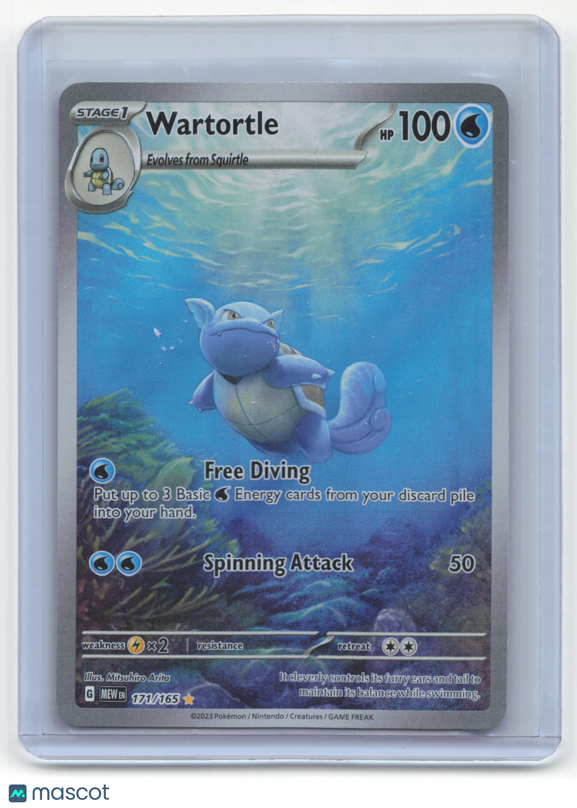 2023 Wartortle Pokemon 151 #171/165 Near Mint