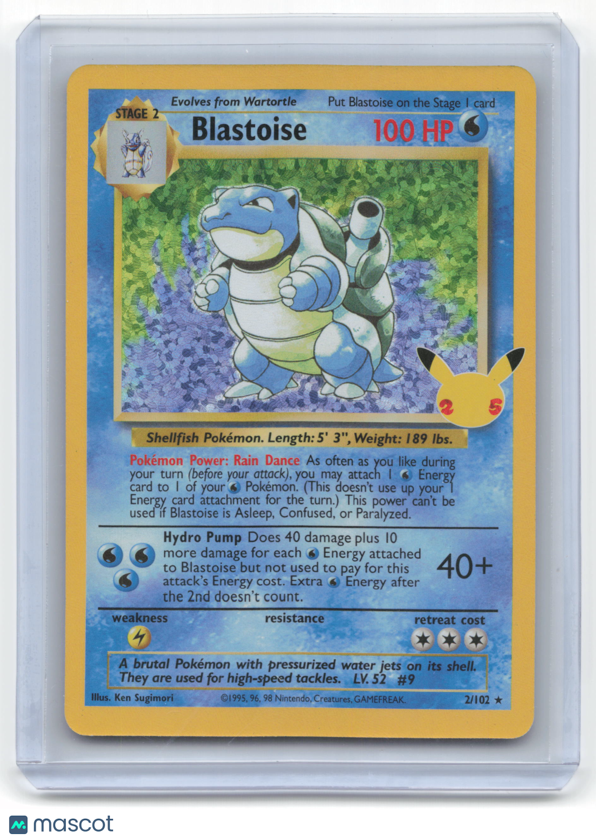 2021 Pokemon Blastoise Celebrations #2/102 Near Mint