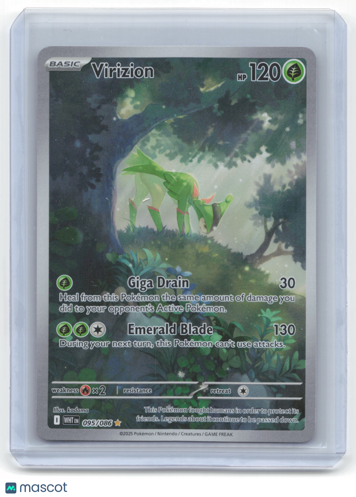 2025 Pokemon Virizion White Flare #95/86 Near Mint