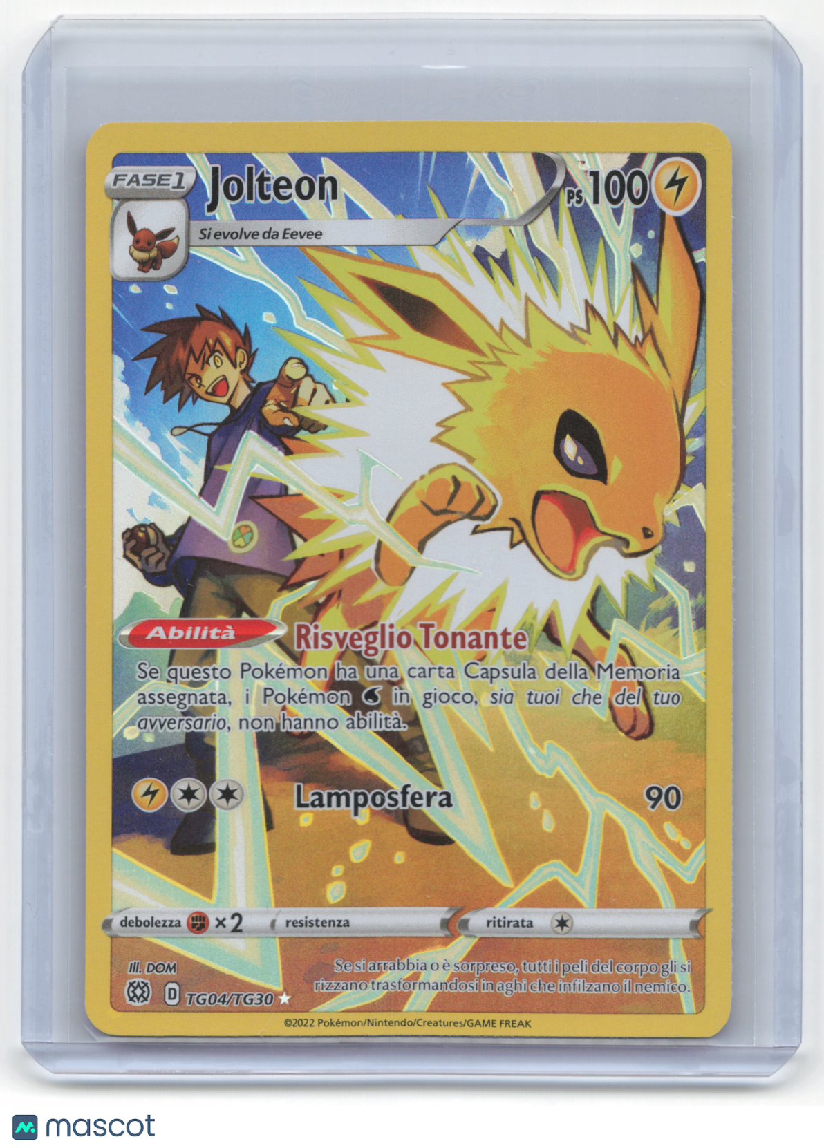 2022 Pokemon Jolteon Brilliant Stars: Trainer Gallery #TG04/TG30 Italian NM