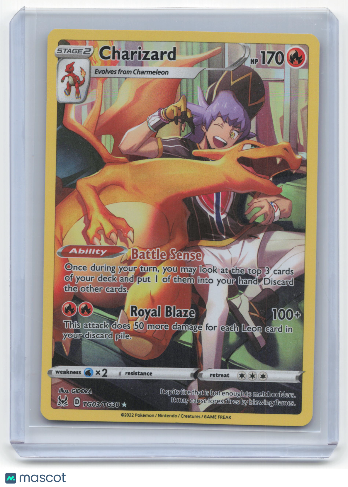 2022 Pokemon Charizard Lost Origin: Trainer Gallery #TG03/TG30 Holo NM