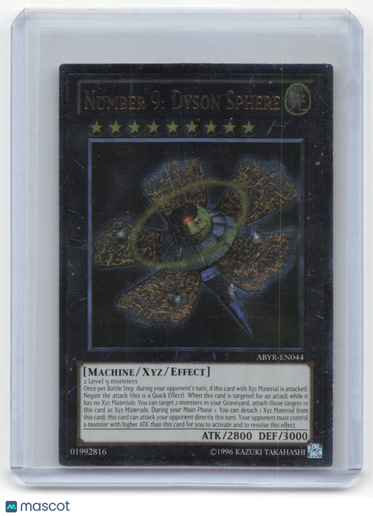 2012 Yu-Gi-Oh! Number 9: Dyson Sphere Abyss Rising UTR Foil #ABYR-EN044 NM
