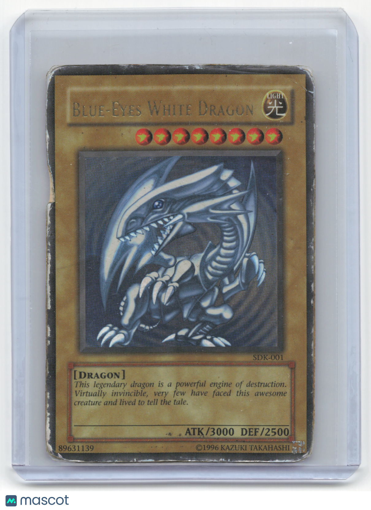 2002 Yu-Gi-Oh! Blue-Eyes White Dragon Starter Deck: Kaiba UR Foil #SDK-001 DMG
