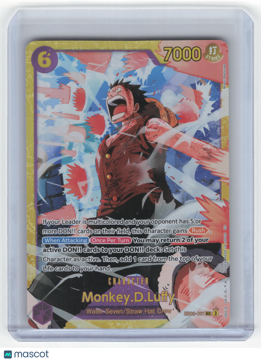 One Piece Card Game Monkey.D.Luffy Anime 25th Collection SEC Foil #EB02-061 NM