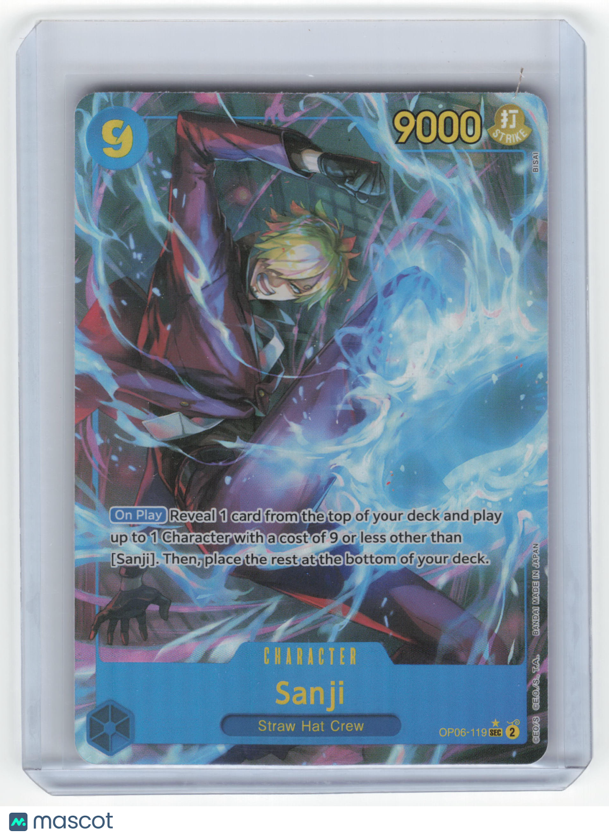 2024 One Piece Card Game Sanji Wings of the Captain Secret Rare Foil #OP06-119