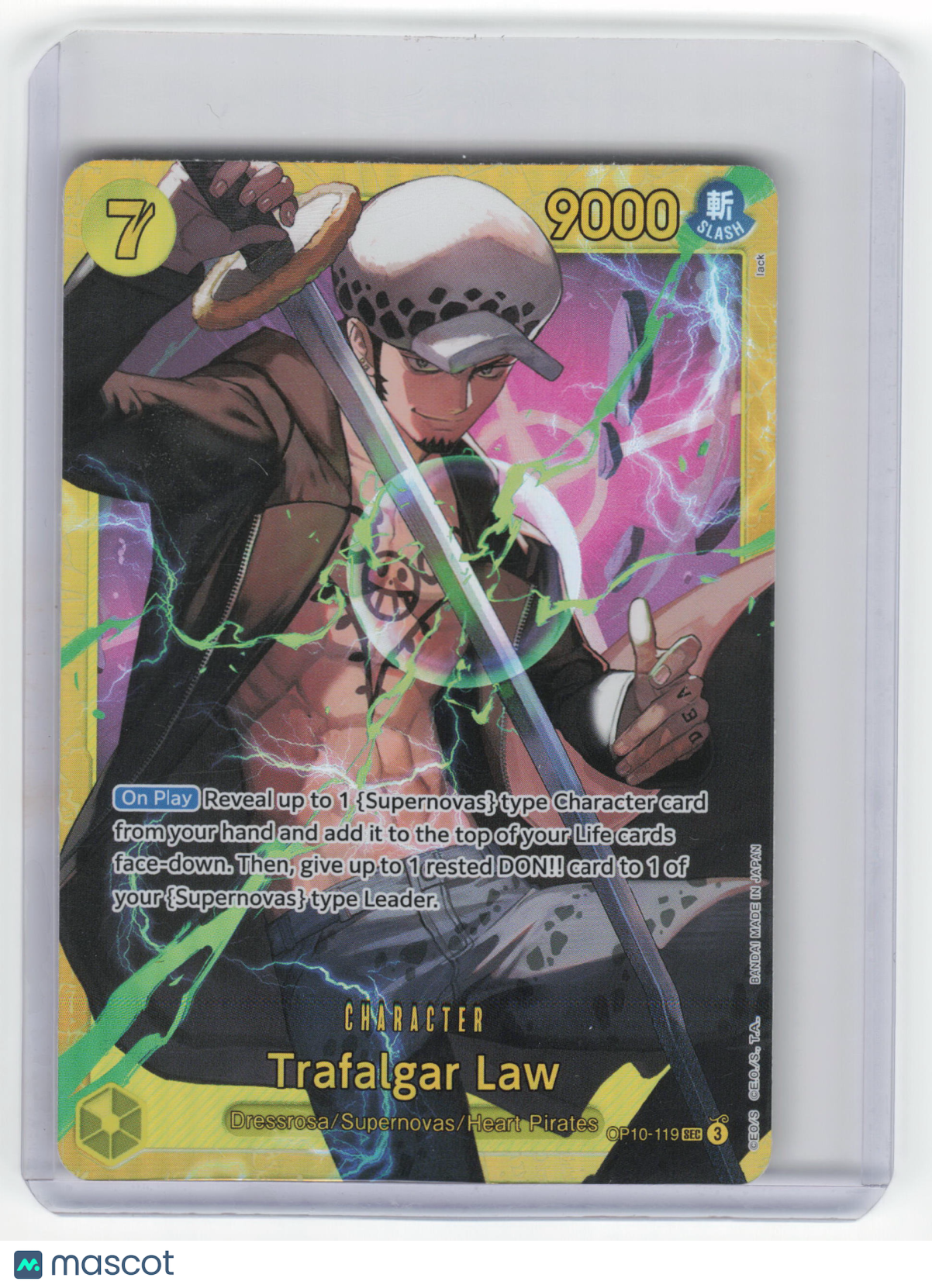 2025 One Piece Card Game Trafalgar Law Royal Blood Secret Rare Foil #OP10-119 NM