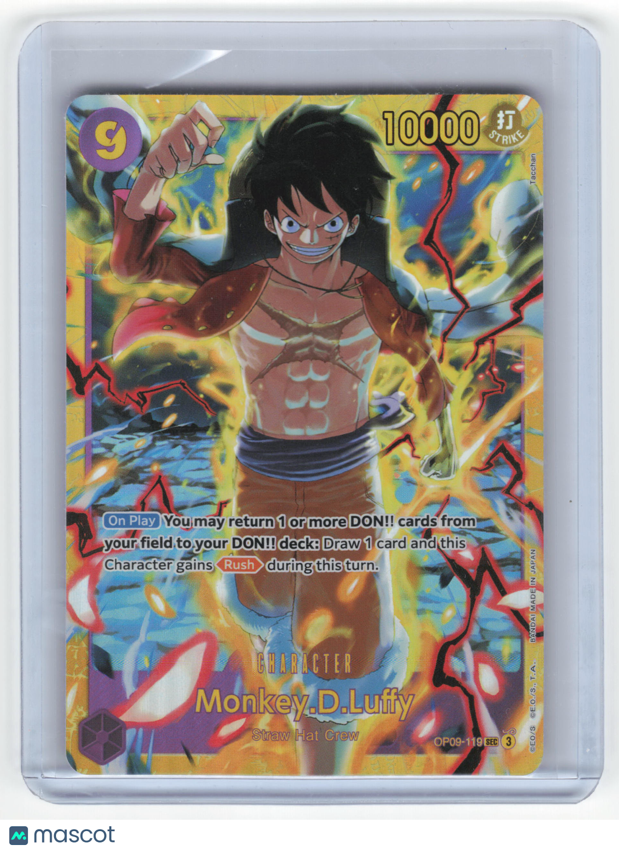 One Piece Monkey D. Luffy Emperor in the New World Secret Rare Foil #OP09-119