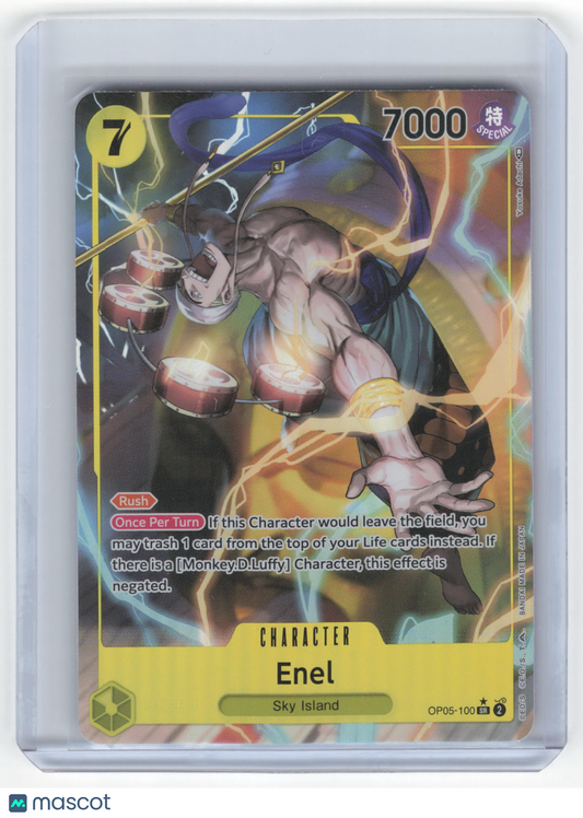 2023 One Piece Card Game Enel Awakening of the New Era Super Rare Foil #OP05-100