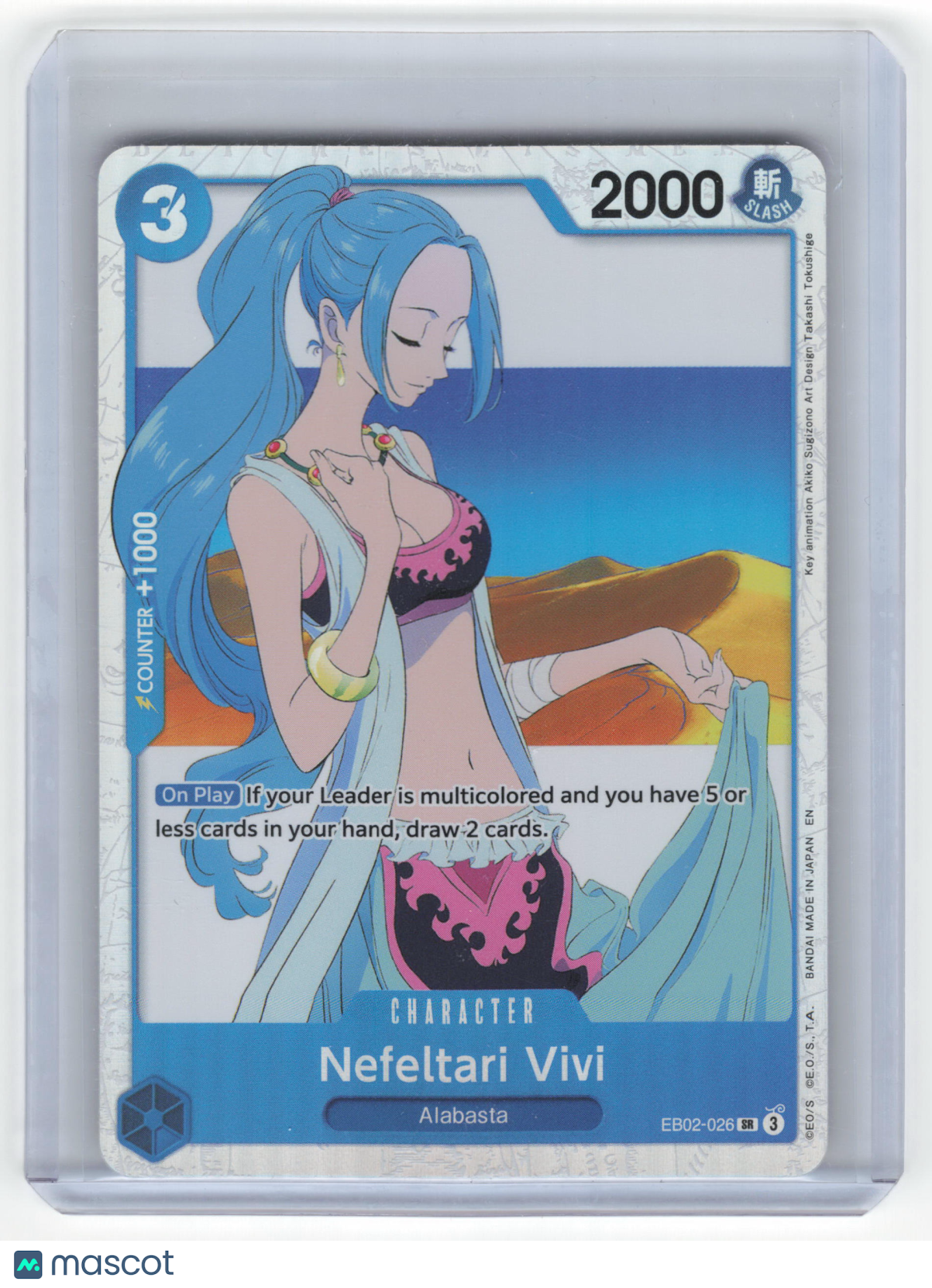 2025 One Piece Nefeltari Vivi Anime 25th Collection Super Rare Foil #EB02-026