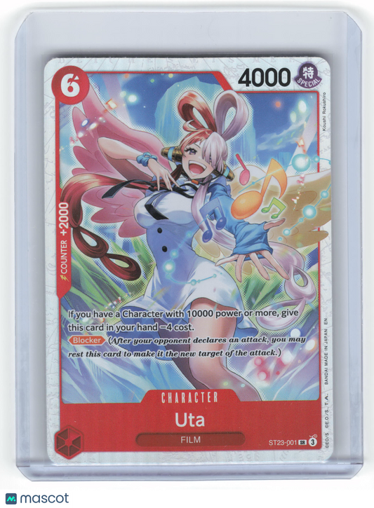 2025 One Piece Card Game Uta RED Shanks Super Rare Foil #ST21-001 NM