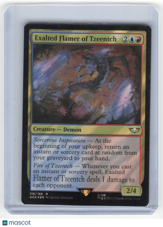 2022 MTG Exalted Flamer of Tzeentch Warhammer 40K Rare Foil #119/168 Surge Foil