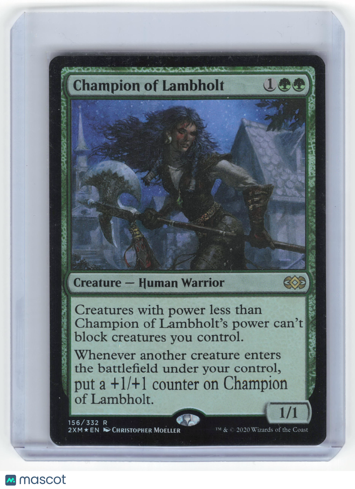 2020 Magic: The Gathering Champion of Lambholt Double Masters Rare Foil #156/332