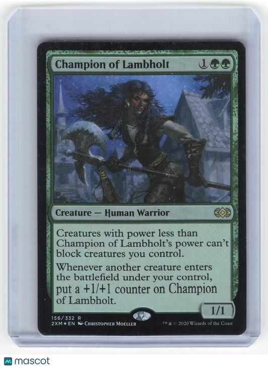 2020 Magic: The Gathering Champion of Lambholt Double Masters Rare Foil #156/332