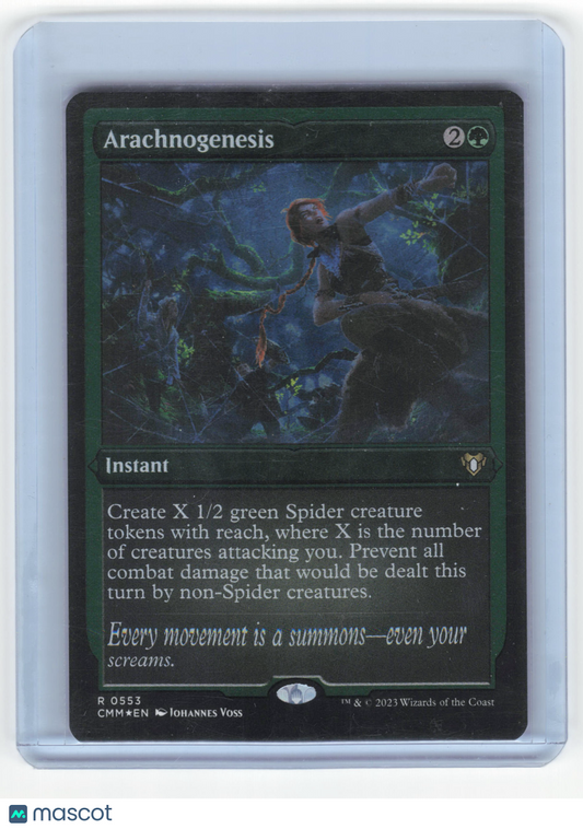 2023 Magic: The Gathering Arachnogenesis Commander Masters Rare Foil #553 Etched