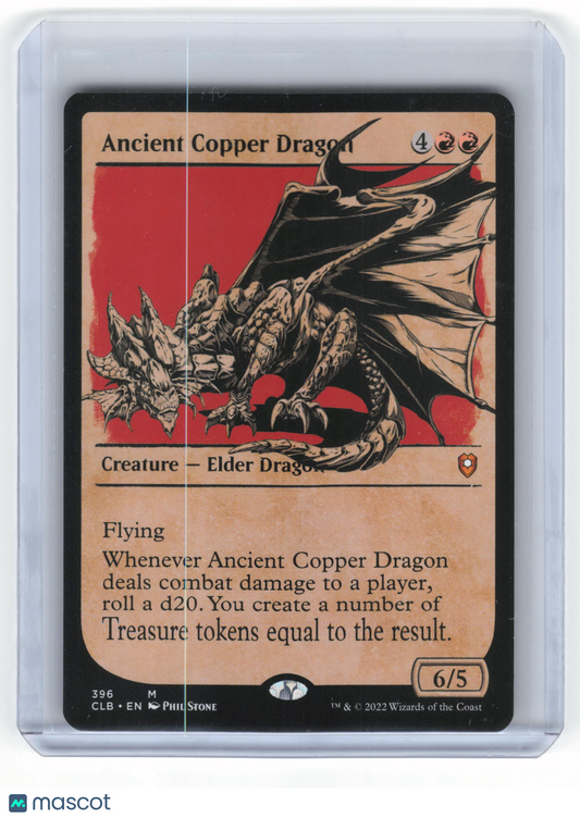 2022 Magic: The Gathering Ancient Copper Dragon CLB Mythic #396 (Showcase) NM