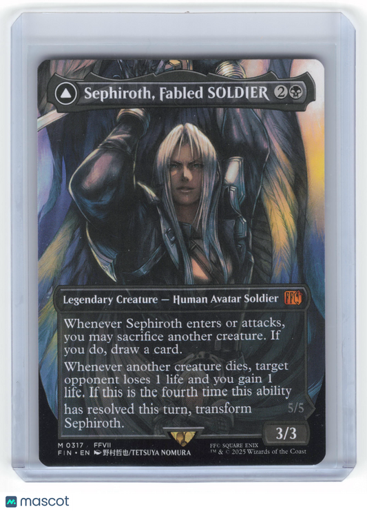 MTG Sephiroth, Fabled SOLDIER, One-Winged Angel FIN Mythic #317 (Borderless) NM