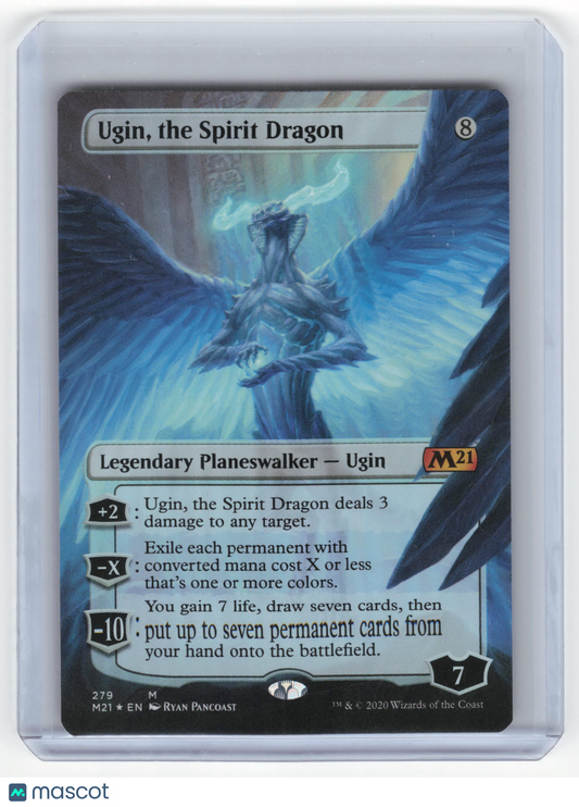 Magic: The Gathering Ugin, the Spirit Dragon M21 Mythic Foil #279 (Borderless)