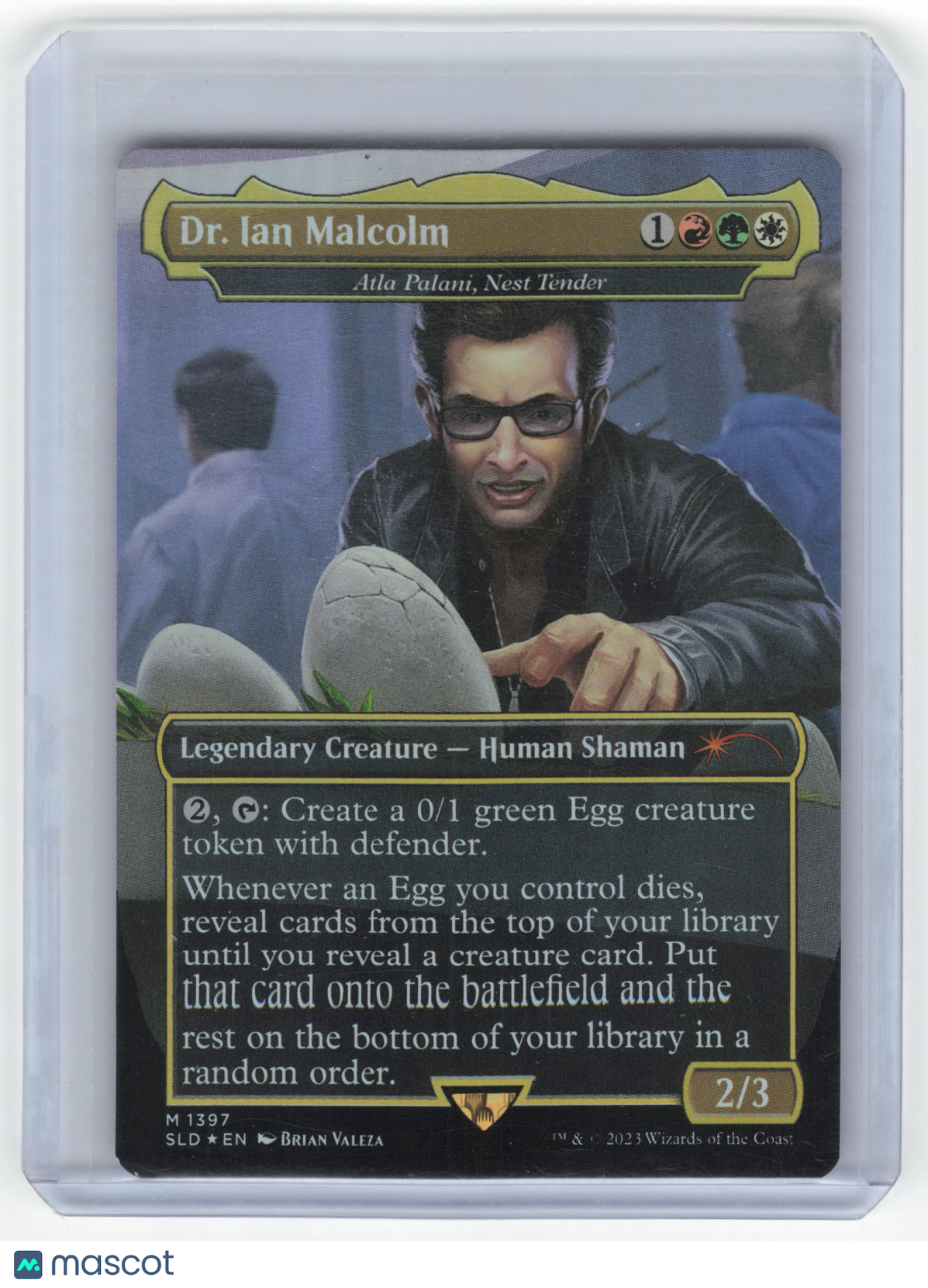 2023 Magic: The Gathering Dr. Ian Malcolm SLD Mythic Rainbow Foil #1397 NM