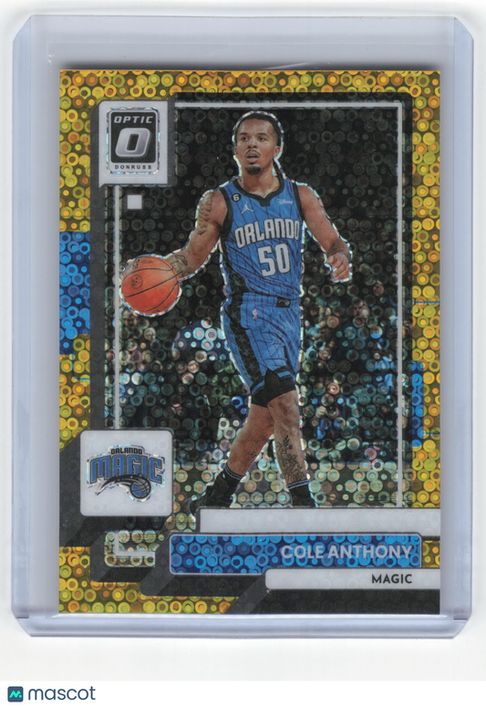 2022 Panini Donruss Optic Basketball Cole Anthony NM 06/10 Fast Break Gold #145